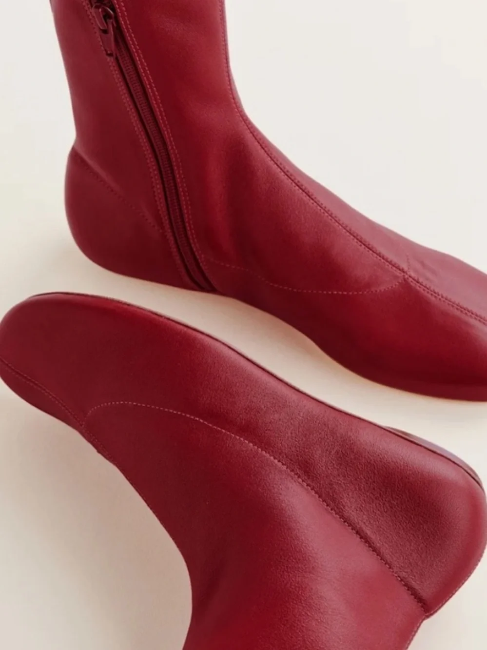 Reformation Red Leather Boots